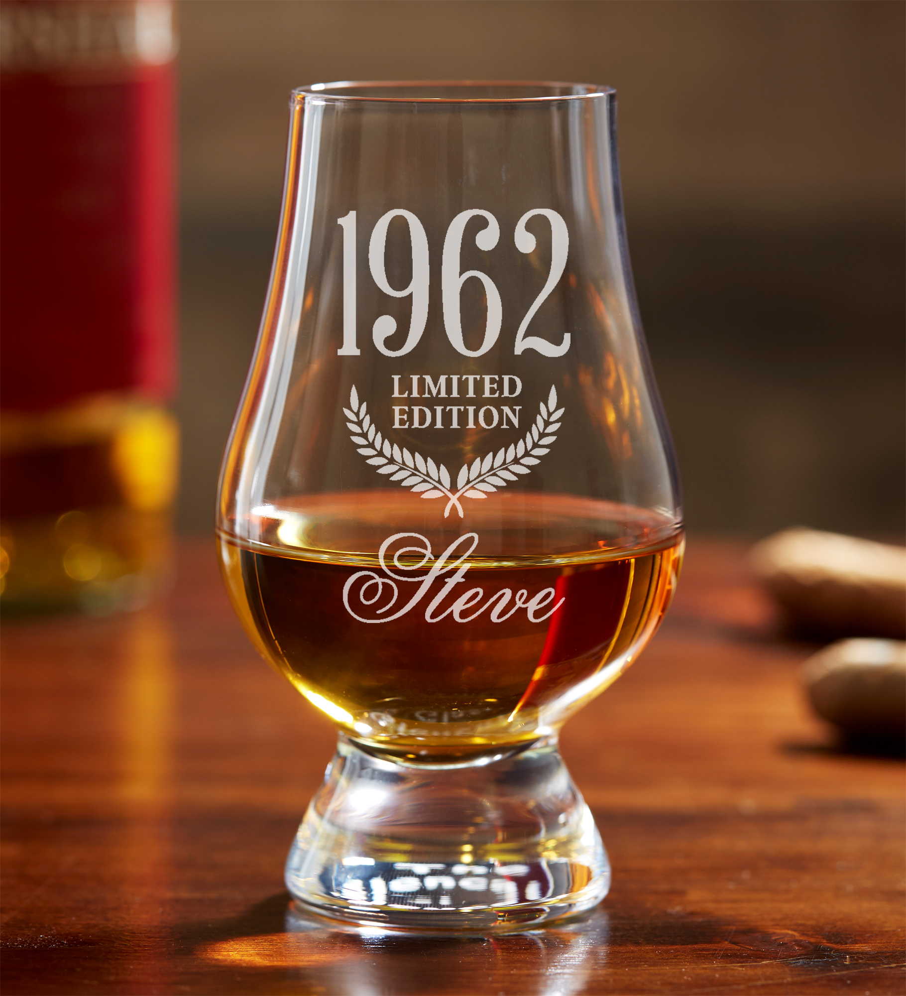 The Glencairn® Aged To Perfection Personalized Birthday 6.25oz Whiskey Glass